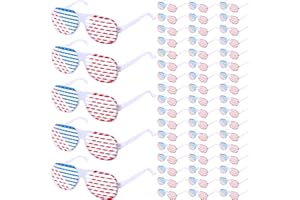 Qeeenar 100 Pcs Independence Day Shutter Glasses Bulk 4th of July Plastic Shutter Glasses American Flag Sunglasses Red White Blue Usa National Shutter Shades Eyewear Patriotic Party Favor Supplies