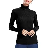 ninovino Women's Turtleneck Ribbed Long Sleeve Sweater Pullover Tops
