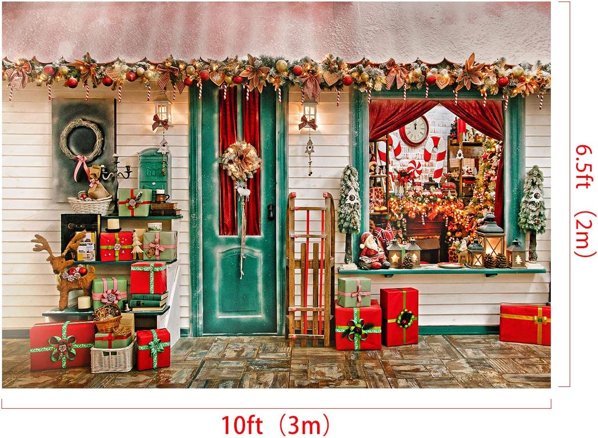Sfondi Natalizi Per Vetrine.Kate 3x2m Tema Natalizio Fondale Fotografico Natale Vetrina In Legno Fotografia Sfondo Varie Decorazioni Natalizie Fondali Per Studio Fotografico Amazon It Elettronica