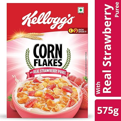 Kelloggs Cornflakes with Real Strawberry Puree, 575g