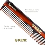 Kent Brushes Handmade Comb 2T Medium Coarse Fine Tooth Cellulose Acetate 158mm view 5