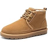 Bruno Marc Men's Winter Snow Boots FuzzyGo Cozy Suede Leather Cold Weather Warm Outdoor Casual Ankle Boots