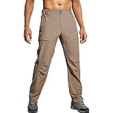 Haimont Men's Hiking Pants with 6 Zip Pockets Nylon Quick Dry Lightweight Outdoor Travel Cargo Pants, Water Resistant