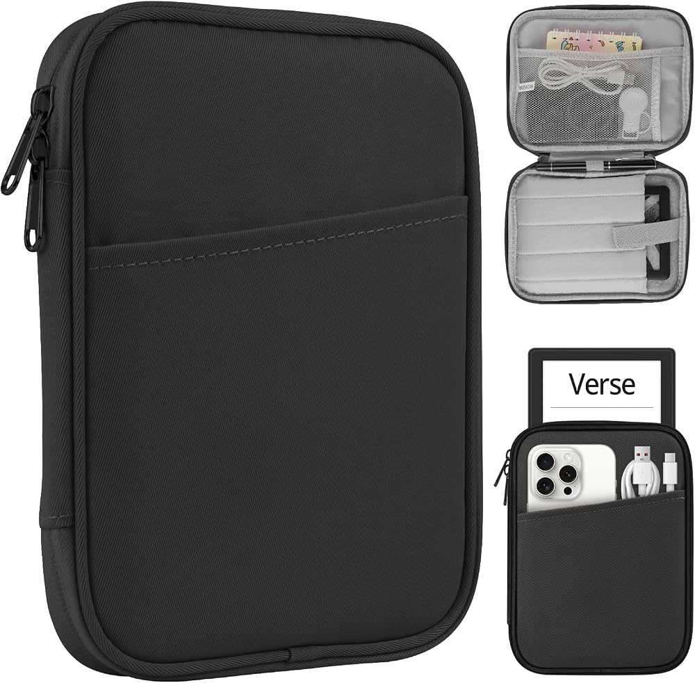 HoYiXi Universal Sleeve Bag 6-7in E-Reader Cover Black Anti-Drop Protection