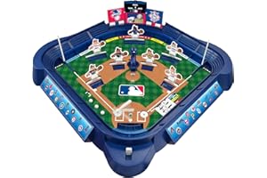 MERCHANT AMBASSADOR MLB Slammin' Sluggers Magnetic Baseball Tabletop Game – 2-Player Board Game with 20" x 20" Field, Scoreboard, Stickers and Manual Pitching Control