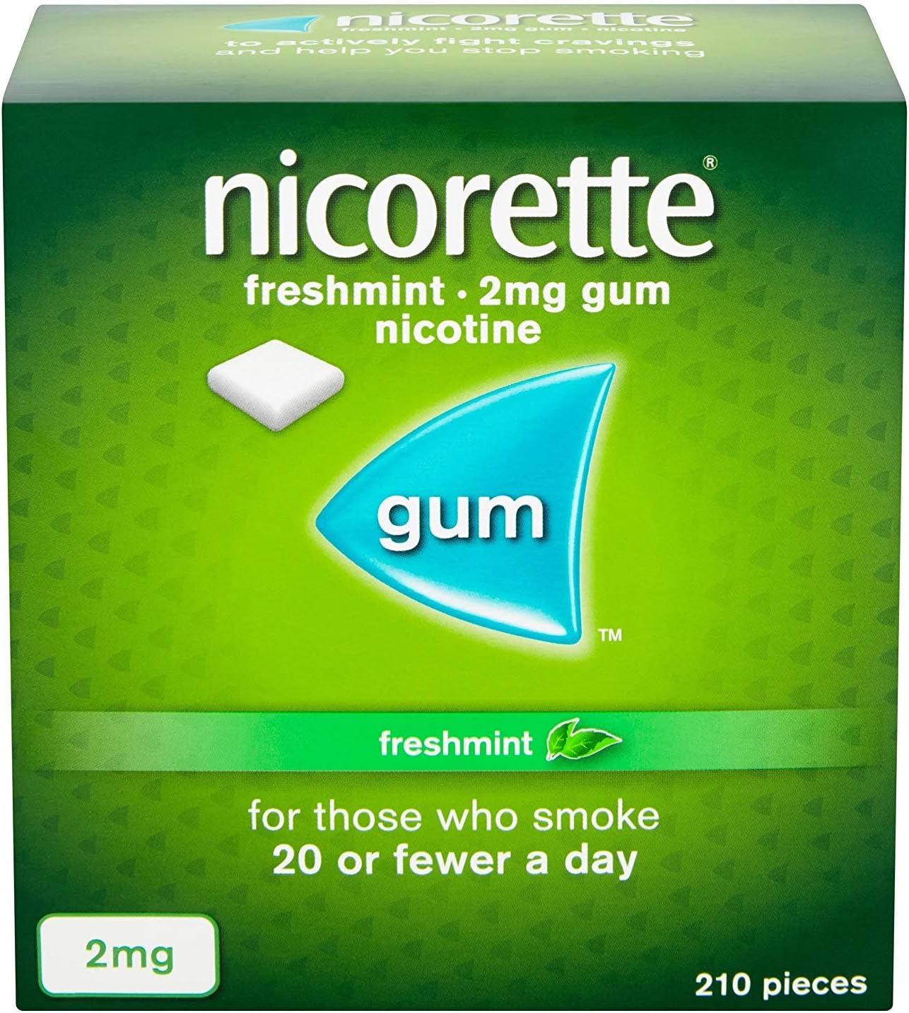 Nicorette Freshmint 2mg Gum, 210 Pieces Sugar-Free Stop Smoking Aid - Image 4