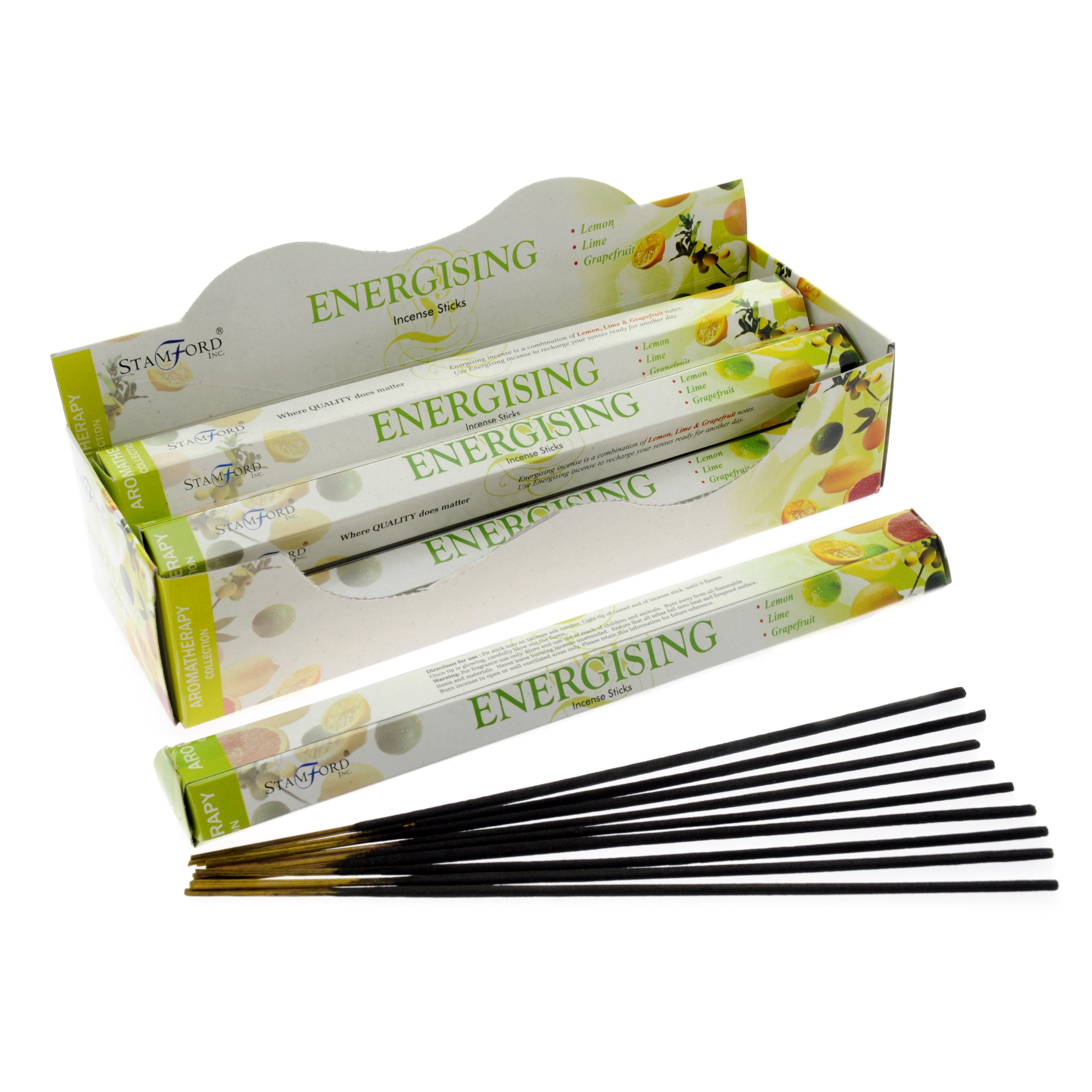 STAMFORD INC. 37115 Energising Incense Sticks, 20 Sticks x 6 Packs