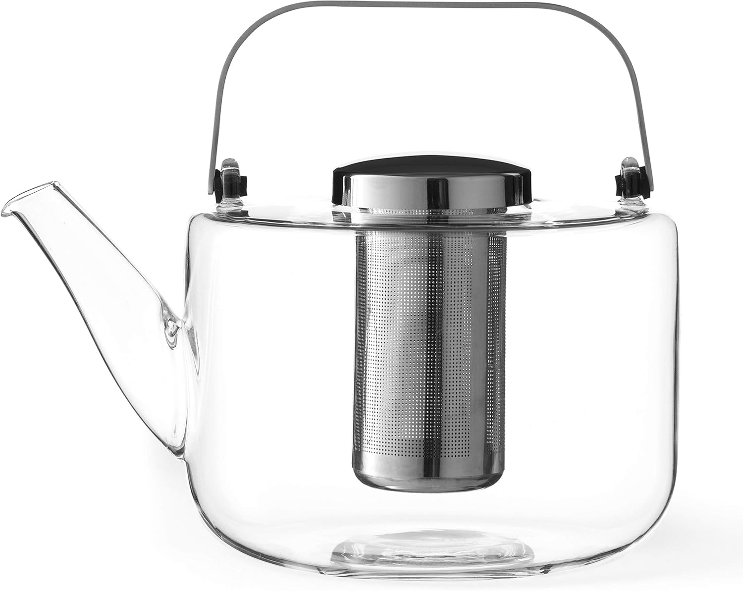 Teapot Glass with Infuser DripFree Glass Pot with Tea Infuser, Handle