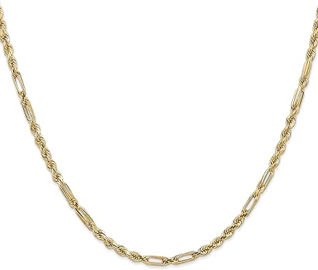 14K Gold 3mm Milano Rope Chain 16 