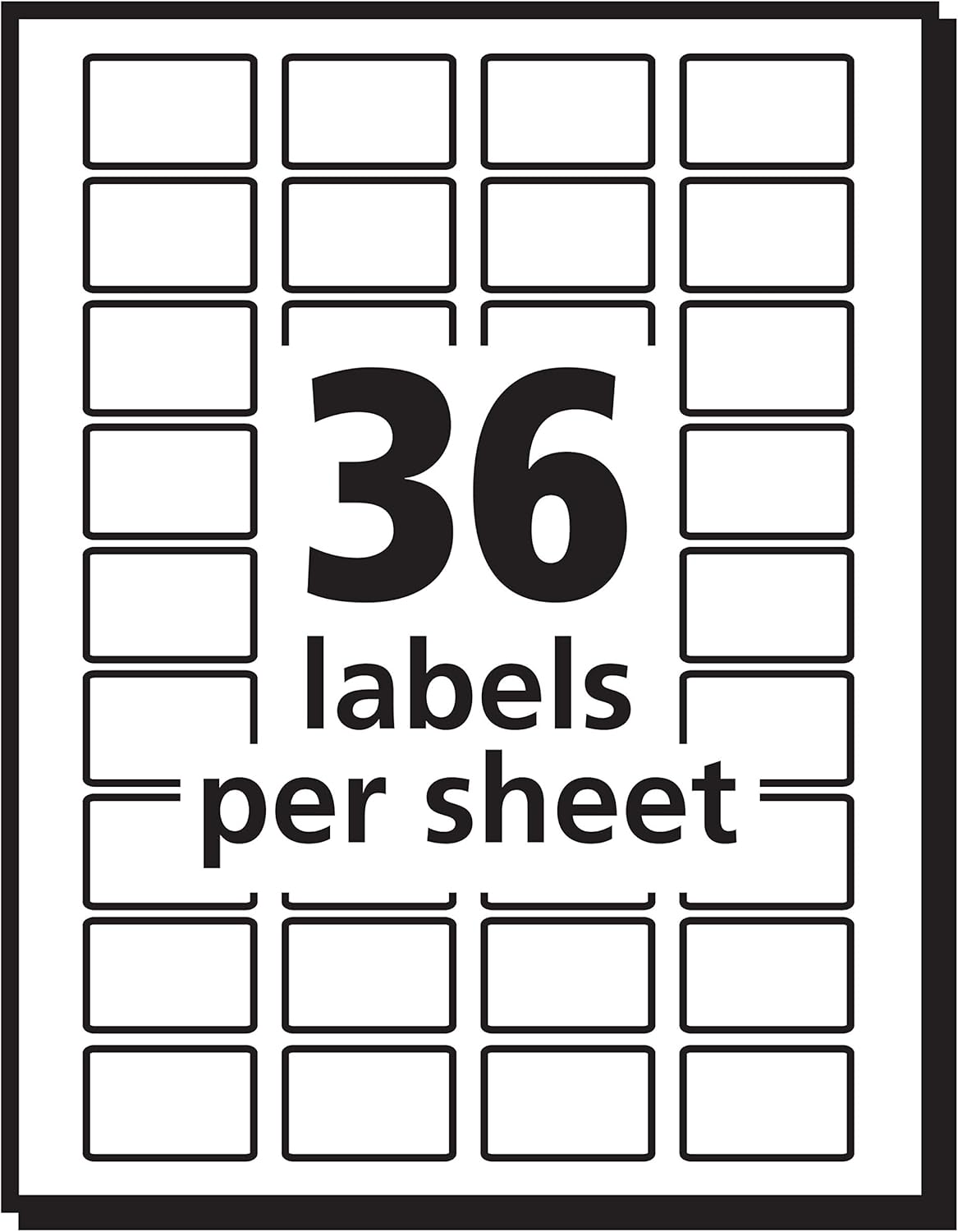 Avery Removable Print or Write Labels, White, 0.5 x 0.75 Inches, Pack of 1008 (5418) : All Purpose Labels : Office Products