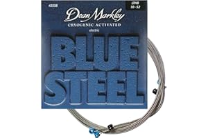 DEAN MARKLEY 2558 Blue Steel Electric Guitar Strings. 6 piece Electric Guitar String Set. Cryogenically Treated for Longer Life, Enhanced Performance, and Superior Sound. Made in USA. Gauges 10-52