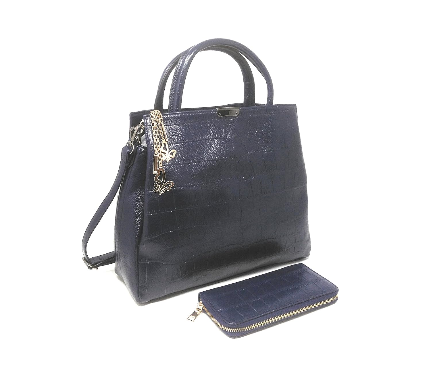 navy croc handbag