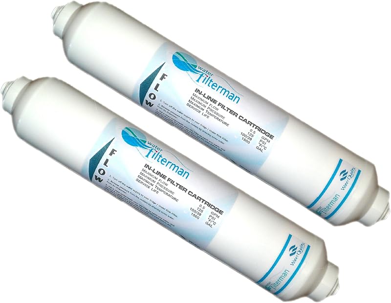Water Filter Man 2pk In-Line Filter Cartridge for Water Gem Systems Push Fit