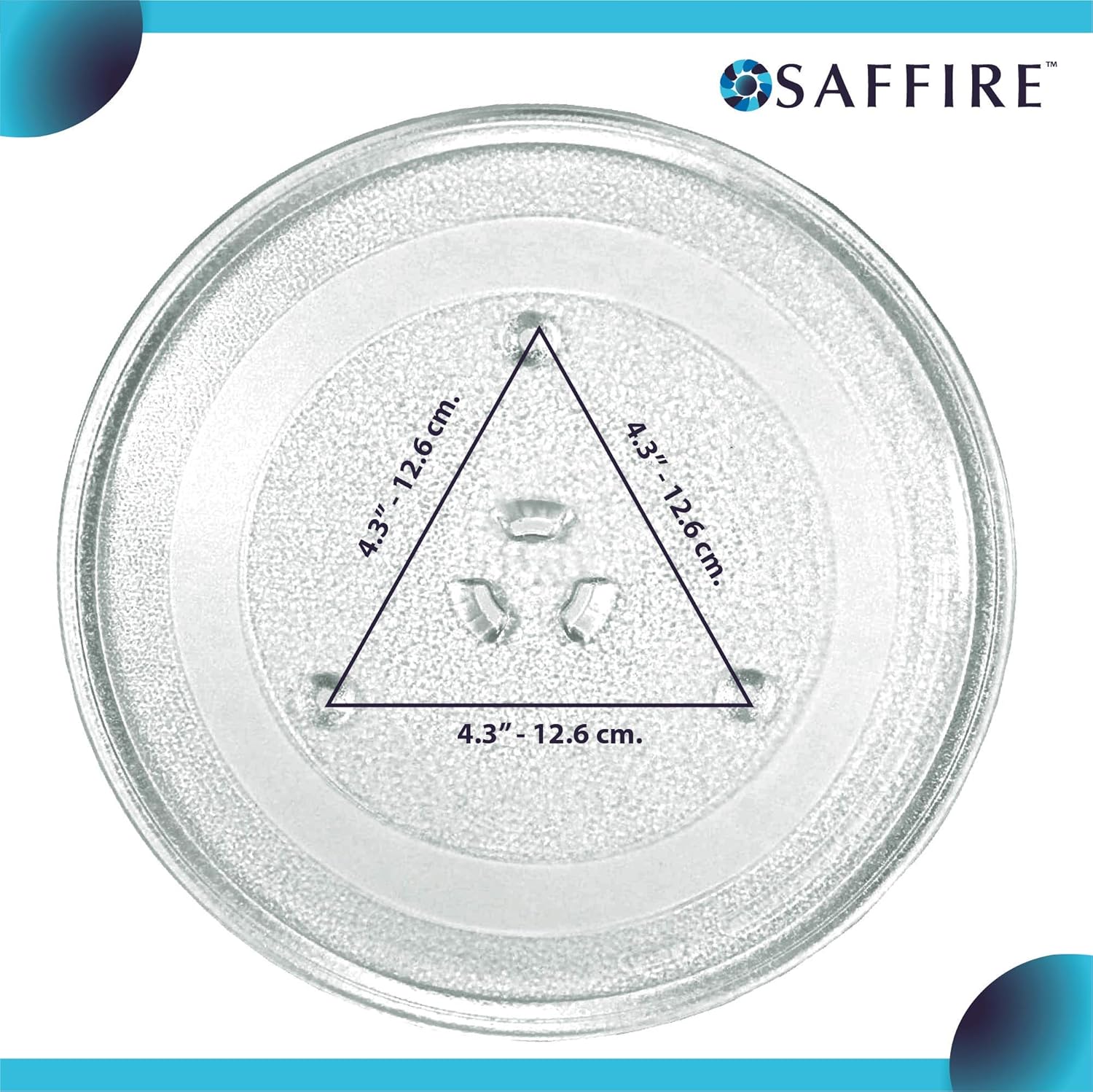 Saffire 11.25" – 11 1/4 Glass Microwave Turntable Plate – Compatible Replacement for GE WB49X10097, Magic Chef 203500, Samsung DE74-20102D: Home Improvement
