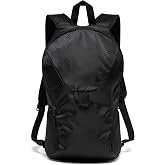 MONFOOT LIghtweight Daypack Backpack with Laptop Sleeve, Black | 10L Small Backpack for Men &amp; Women, Gym, Hiking &amp; Travel, Commuter Backpack with Water Bottle Pocket, Water-Repellent Finish