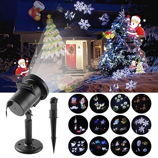 Navidad Proyector LED LED Luz de Proyección Impermeable con ...