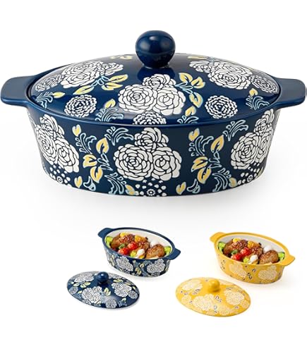 Amazon.com: DE SILVA Casserole in a brown ceramic handle cm18x7