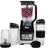 Nutri Ninja Personal and Countertop Blender with 1200-Watt Auto-iQ Base, 72-Ounce Pitcher, and 18, 24, and 32-Ounce Cups with