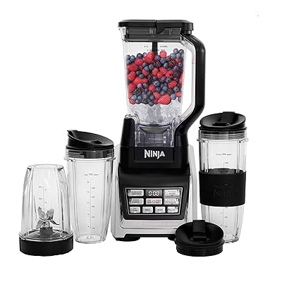Nutri Ninja Personal and Countertop Blender with 1200-Watt Auto-iQ Base, 72-Ounce Pitcher, and 18, 24, and 32-Ounce Cups with Spout Lids (BL642)