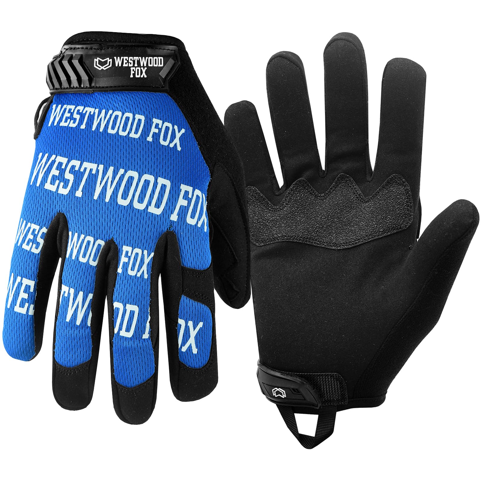 WESTWOOD FOX Gardening Working Gloves Garden Thorn Proof Flexible Heavy Duty Leather Mechanic Utility Dexterity Breathable Construction Gloves for Work Mens Women (Blue, S) — image 1