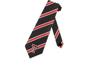 Eagles Wings Texas Tech Red Raiders College Sports Striped Mens Neck Tie