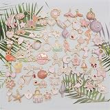 Julie Wang 20 Pieces Pink Enamel Metal Charms Assorted Styles 2-3 cm view 4