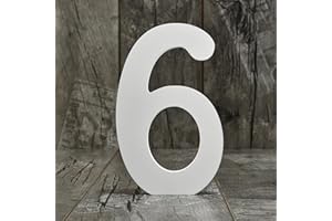 VSHILI 10 Inch Wooden Number 5 for Wall Decor, Large Wood Standing Numbers for Table Shelf DIY Crafts, Wedding Birthday Party