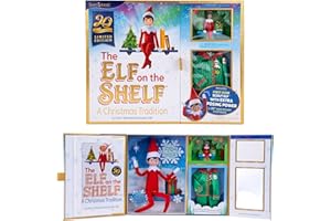 The Elf on the Shelf: A Christmas Tradition Limited 20th Anniversary Edition Box Set - Posable Boy Scout Elf with Blue Eyes, New Edition Storybook and Keepsake with Collectible Pajama Set and Ornament