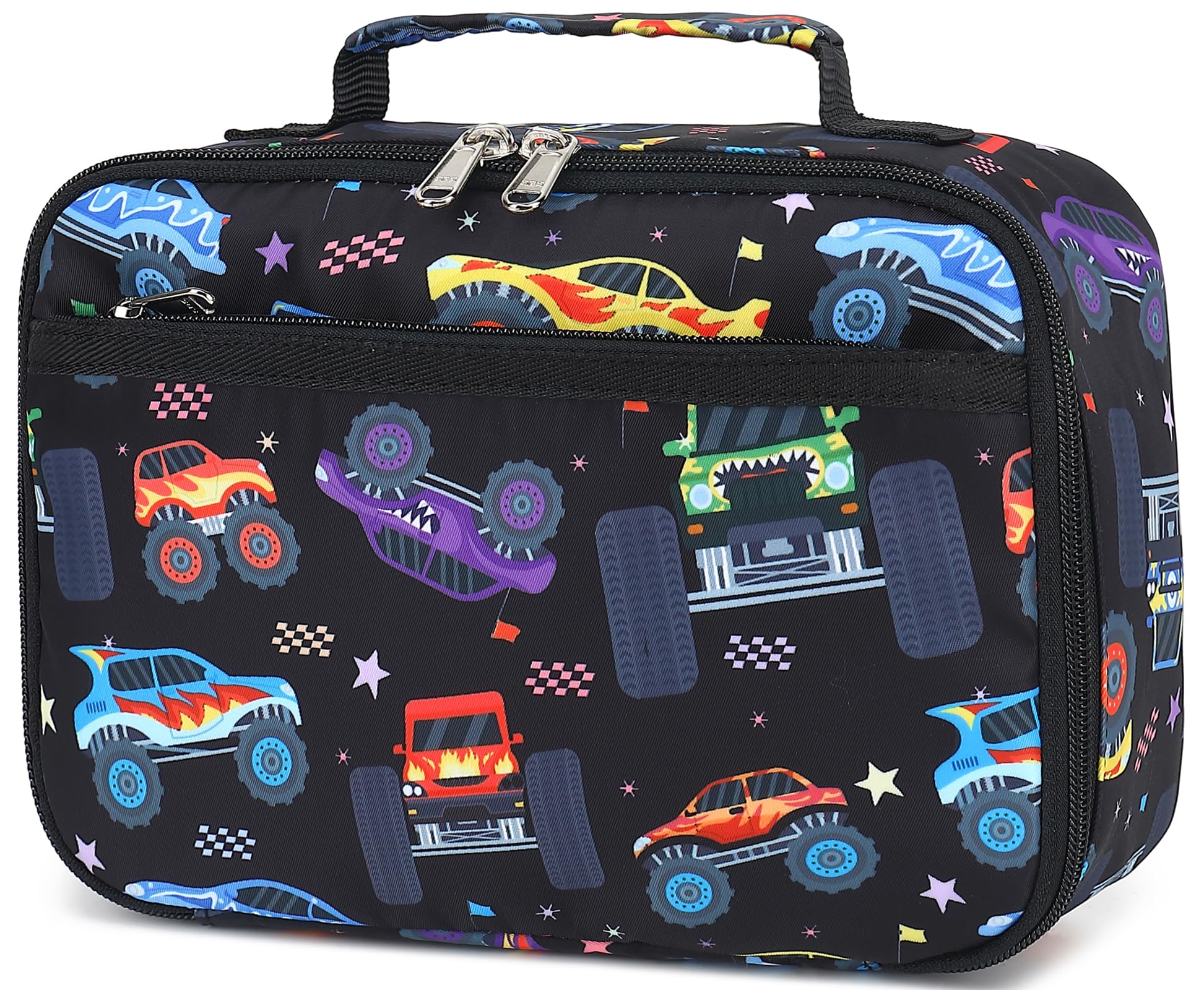 Photo 1 of CAMTOP Monster Truck Kids Lunch Box Boys Girls Insulated Lunch Cooler Bag Reusable Lunch Tote Kit for School Travel