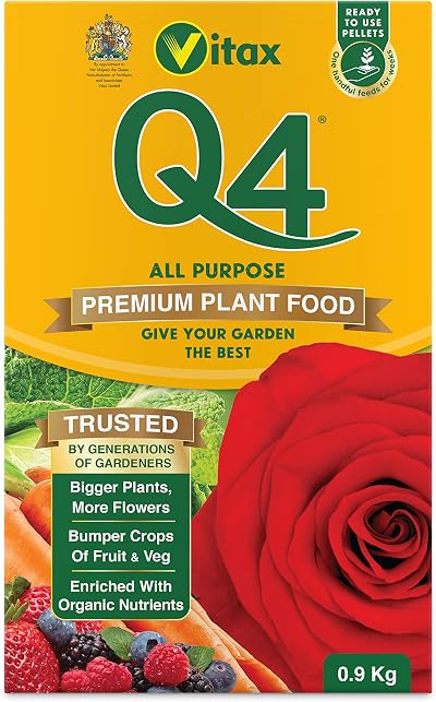 Vitax Q4 All Purpose Plant Food 0.9 Kg Pelleted Fertiliser