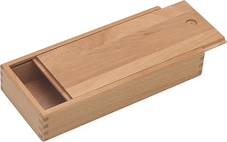 Paintersisters - Caja de madera de haya barnizada con tapa deslizante: Amazon.es: Hogar