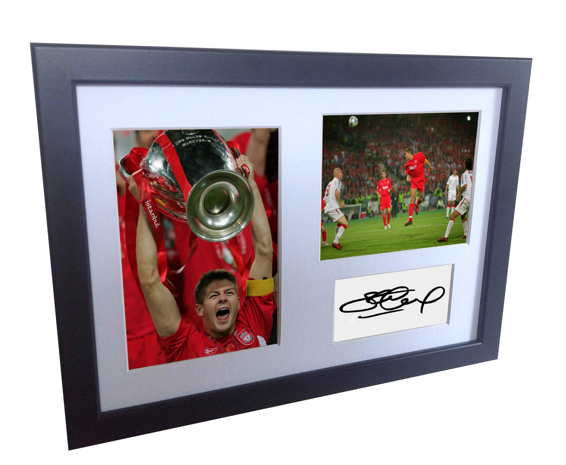 Kitbags & Lockers Signed Steven Gerrard Champions League Winner Liverpool Autograph Photo Photograph Picture Frame A4