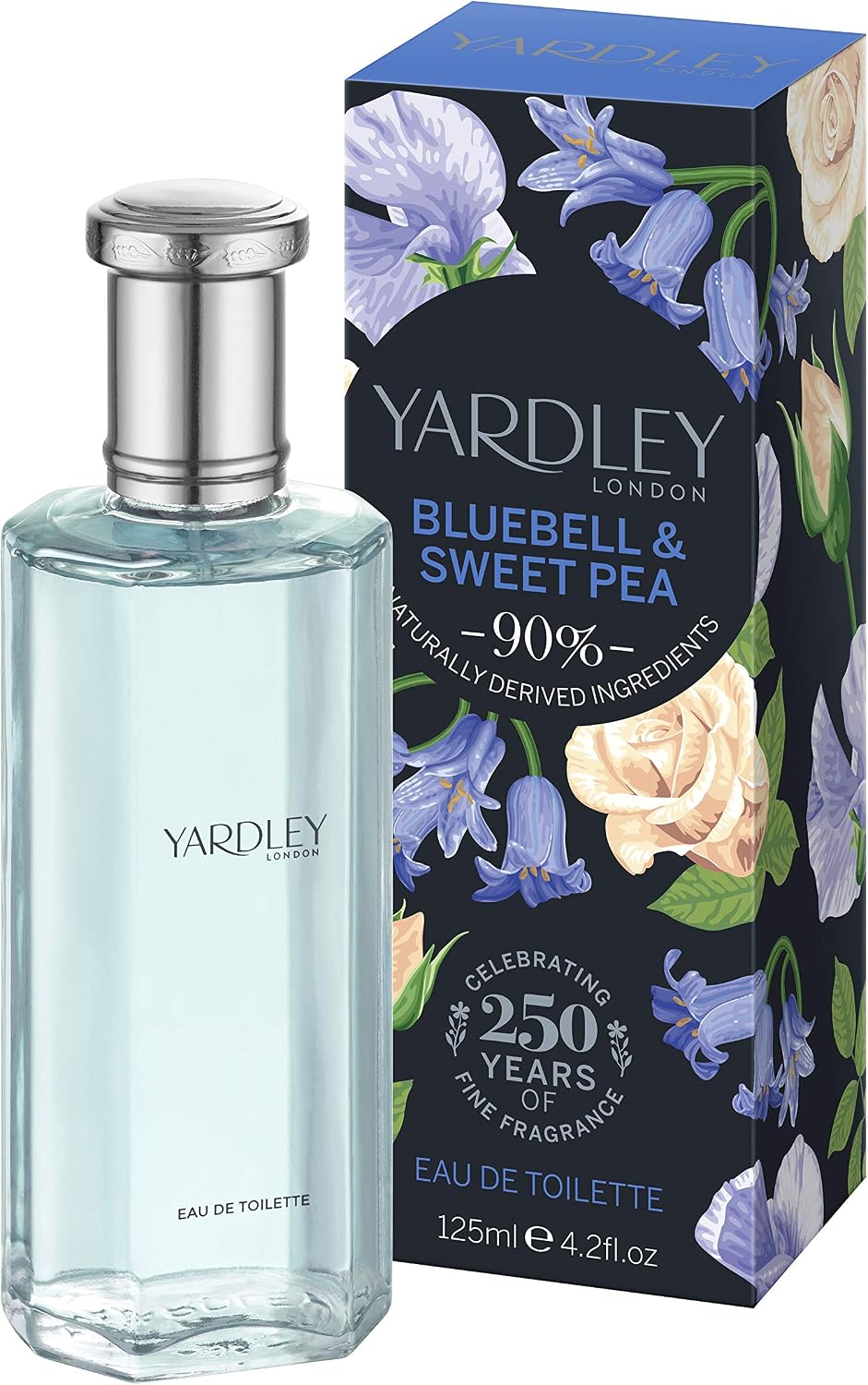 Yardley London Bluebell and Sweet Pea Eau de Toilette, Floral Womens Perfume with Notes of Bergamot and Lemon