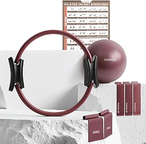 PhysKcal Pilates Set, 15 in/ 38 cm Pilates-Ring oder -Set, Matten-Pilates-Ausrüstung für zu Hause, unverzichtbares Set für Pilates-Einsteiger