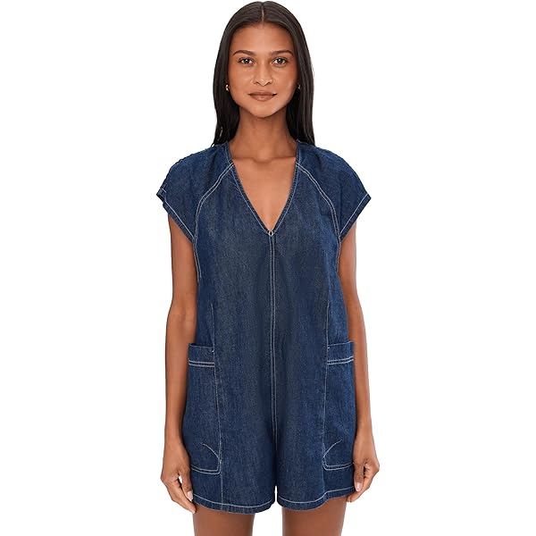 free people cheyenne denim mini dress Free People Women's Cheyenne Denim Mini Dress