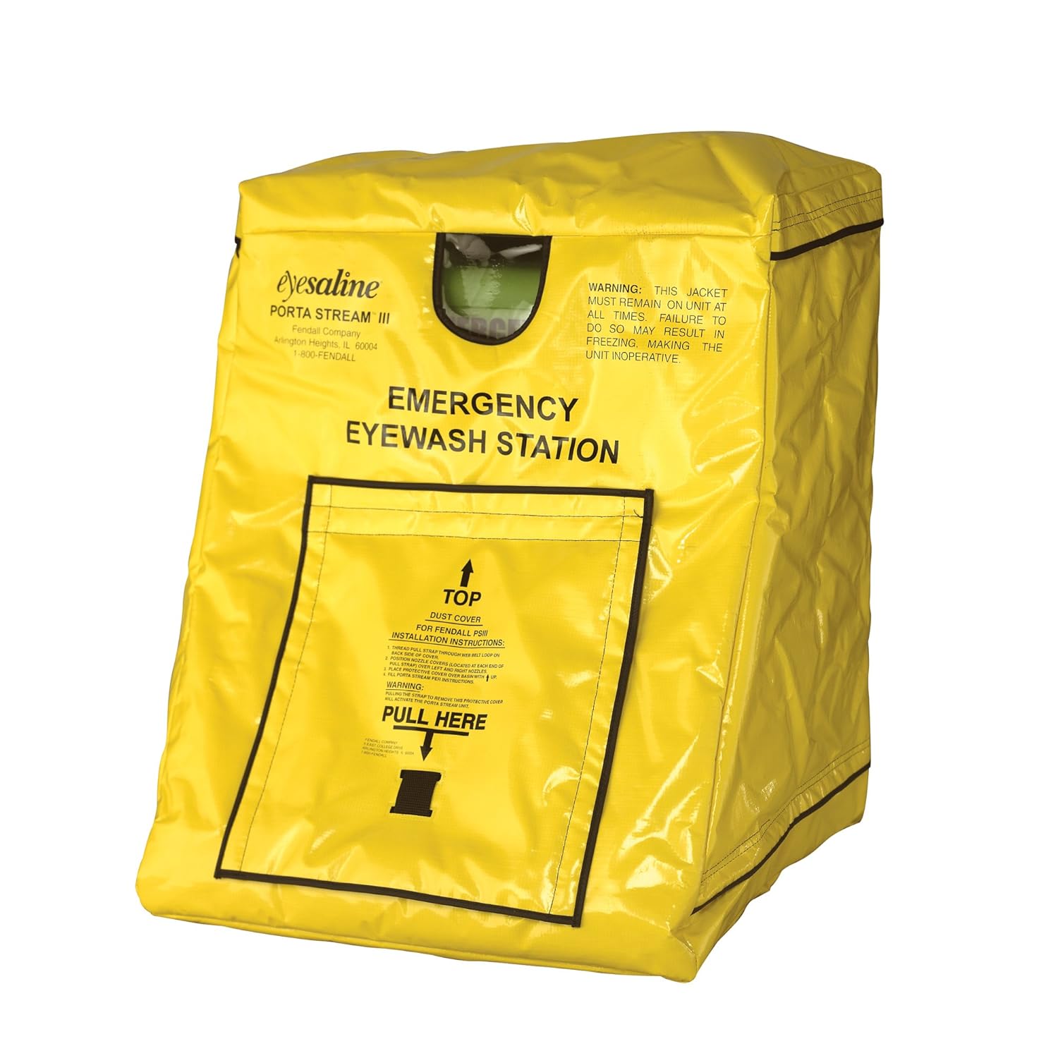 Fendall Porta Stream III Heated 16-Gallon (60.5 L) Refillable Primary Emergency Eye Wash Station (with 180 oz. / 5.3 L of Saline Concentrate)