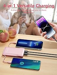 10000mAh Portable Phone Charger with Built-in 2