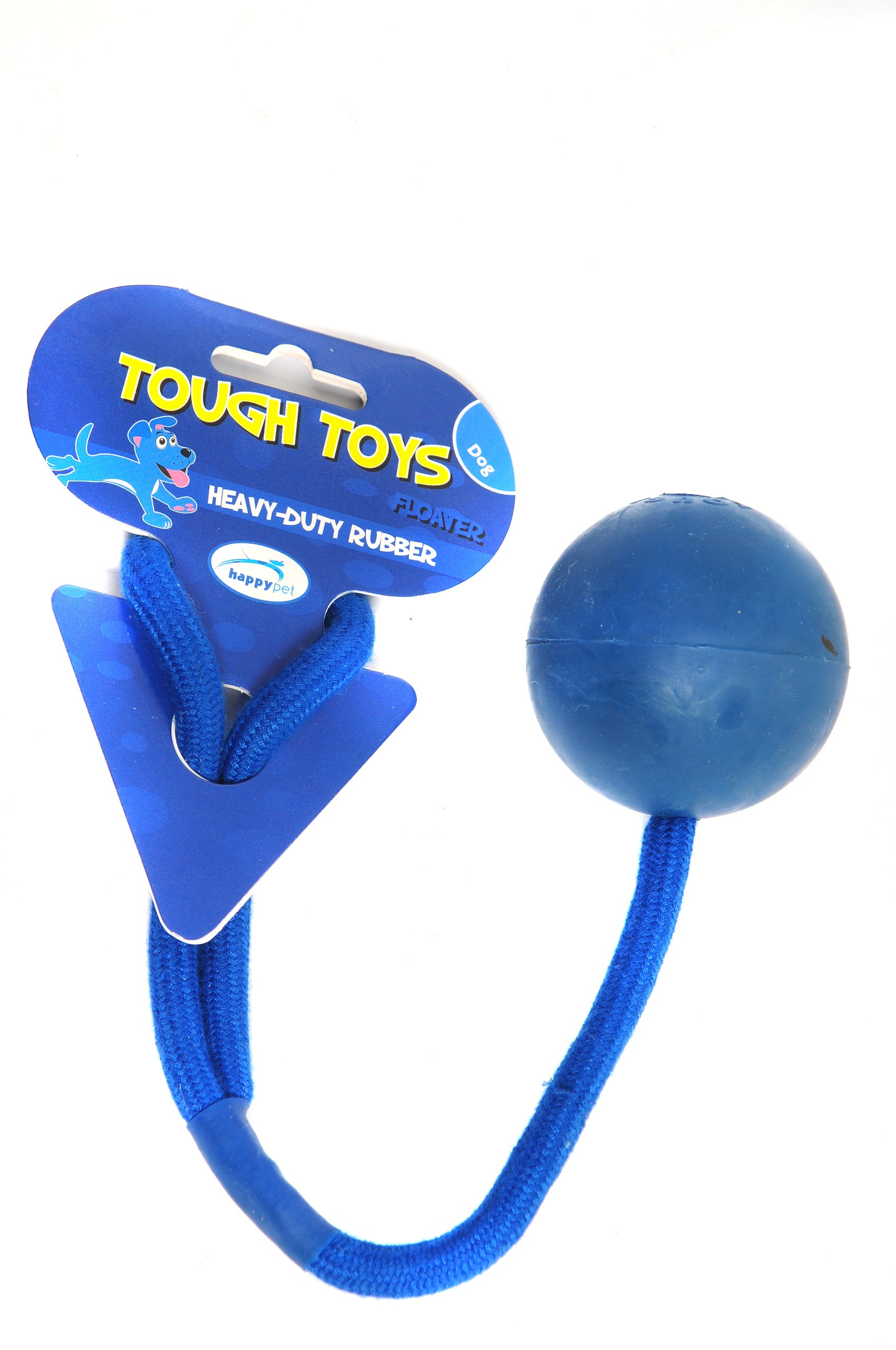 HAPPYPET Rope Ball Dog Toy Strong Tough Durable Fun Interactive Chewing Floatable Playing Catch Fetch Lightweight Tugging Pulling for All Breeds 2.5"