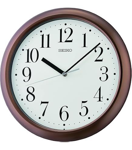 Amazon.com: Seiko Clock Analog Wood Frame Brown Wood Base KX620B