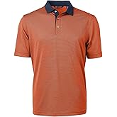Cutter & Buck Mens Virtue Eco Pique Micro Stripe Recycled Mens Polo
