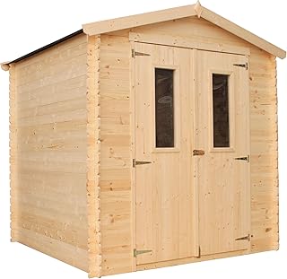 TIMBELA M343C Gartenhaus aus Holz im Freien - Kiefern- / Fichtenschuppen - H218 x 206 x 216 cm / 3,53 m2