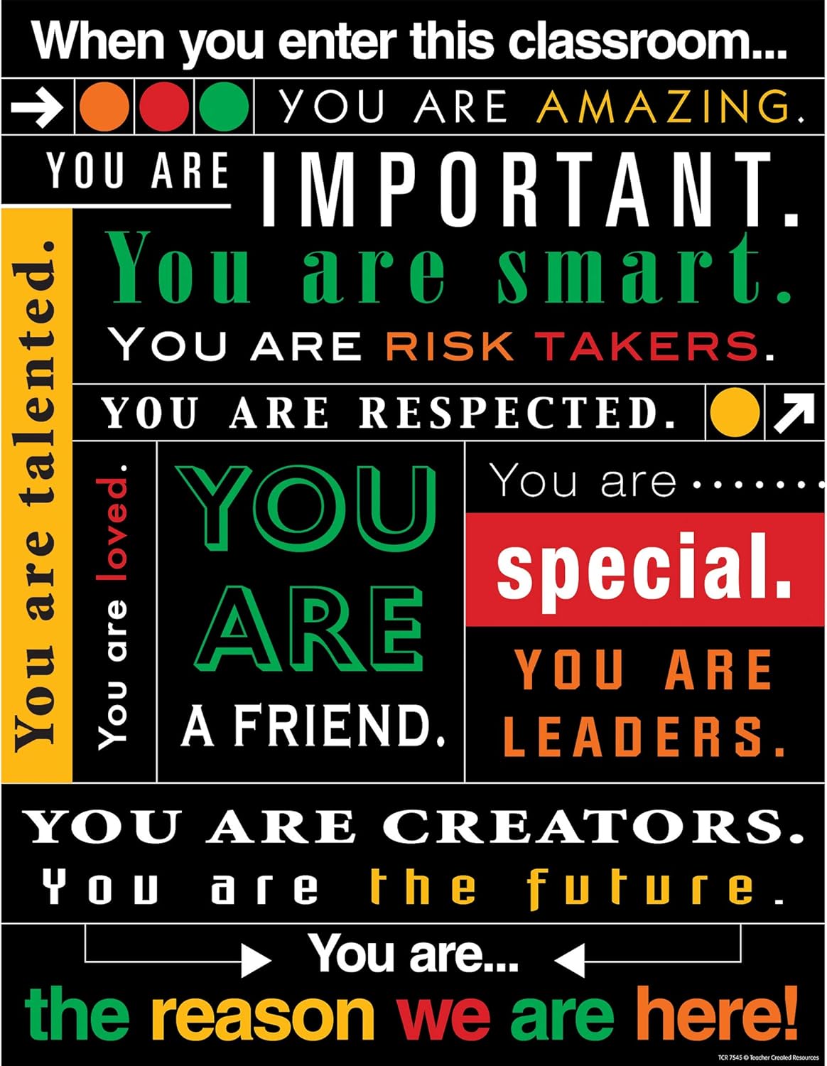 Teacher Created Resources When You Enter This Classroom. Subway Art Chart (7545) : Office Products