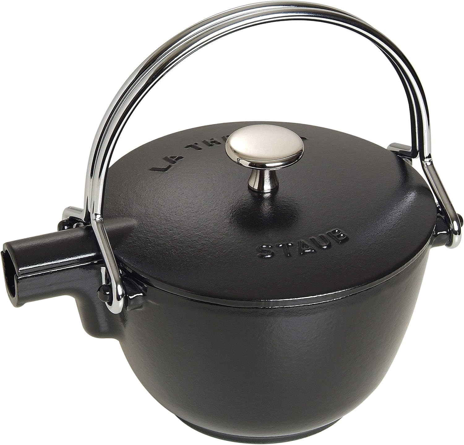 STAUB 1004030 Cast Iron Tea Pot, Black, 1.2 Litres