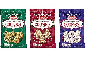 Stauffer's Holiday Cookies - Holiday Shortbread, Iced Gingerbread, White Fudge - Variety Set 12 oz. Bags (1 of each)