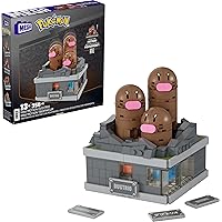 MEGA Pokémon Building Toys Set Mini Motion Dugtrio with 350 Pieces, Pop Up Motion, 5 Inches Tall, for Adult Collectors