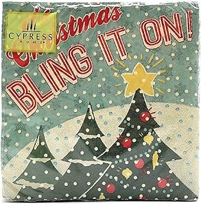 Cypress Home Bling It On Beverage Cocktail Napkins - 40 Count