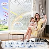 Coavas Window Privacy Film Frosted Brick Pattern 45x300cm view 3