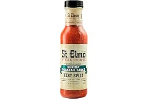 St Elmo Steak House Cocktail Sauce, Extra Spicy Seafood Sauce for Shrimp, 12 Fl Oz