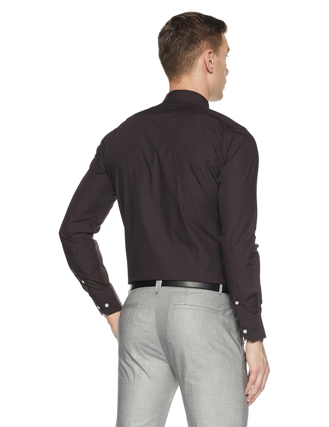 van heusen men's solid slim fit formal shirt