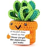 Thank You Teacher Appreciation Gifts, Funny Christmas Encouragement for Teacher Coworker Employee Boss Nurse Graduation Appreciation Week, Stocking Stuffer, End of School, Mini Handmade Crochet Stuff